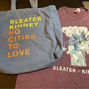 Vintage Tee & Tote: Sleater-Kinney 2015’s “No Cities to Love” Tour: Unisex Large